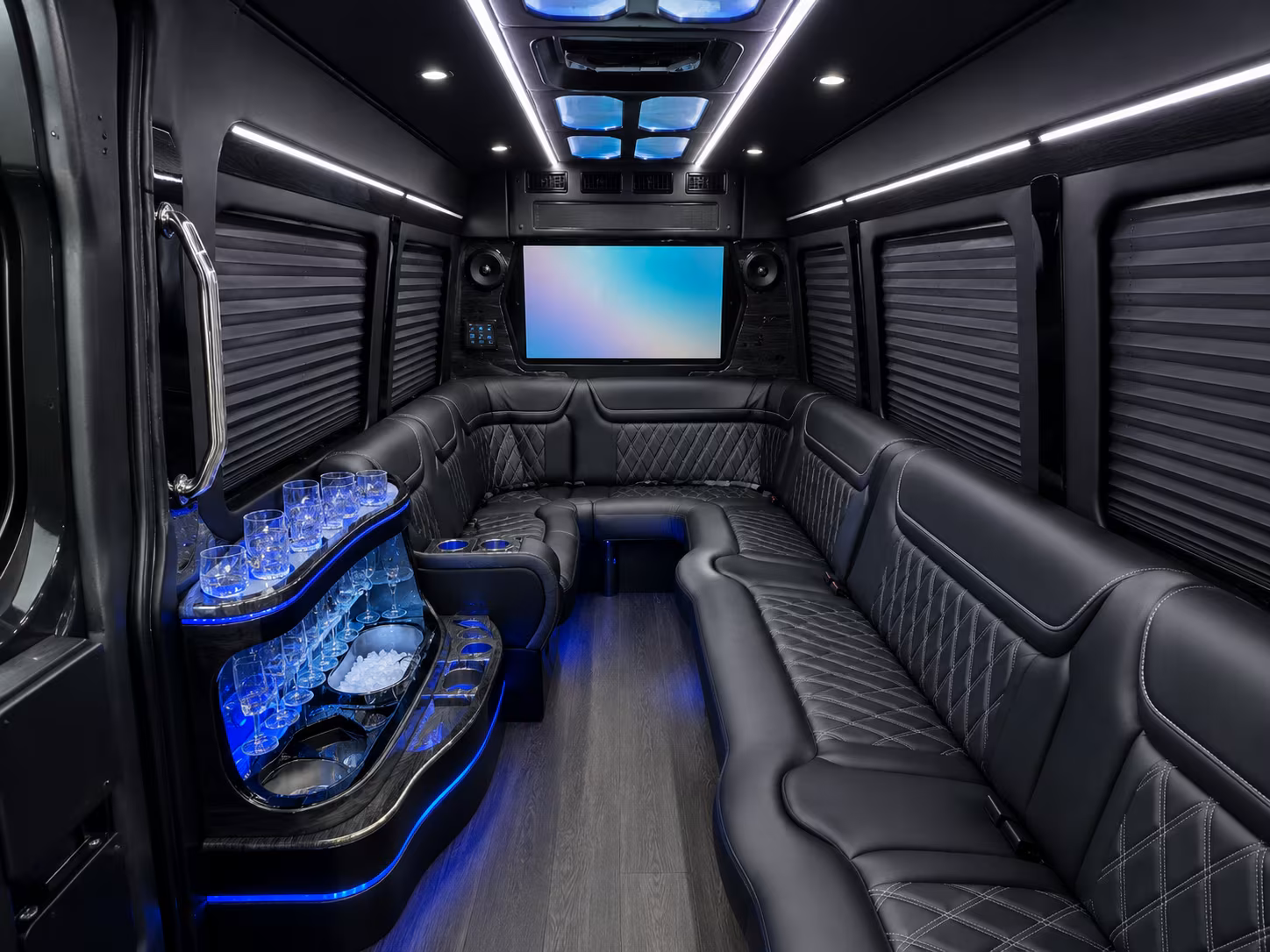 bonita springs 40 passenger party bus inside
