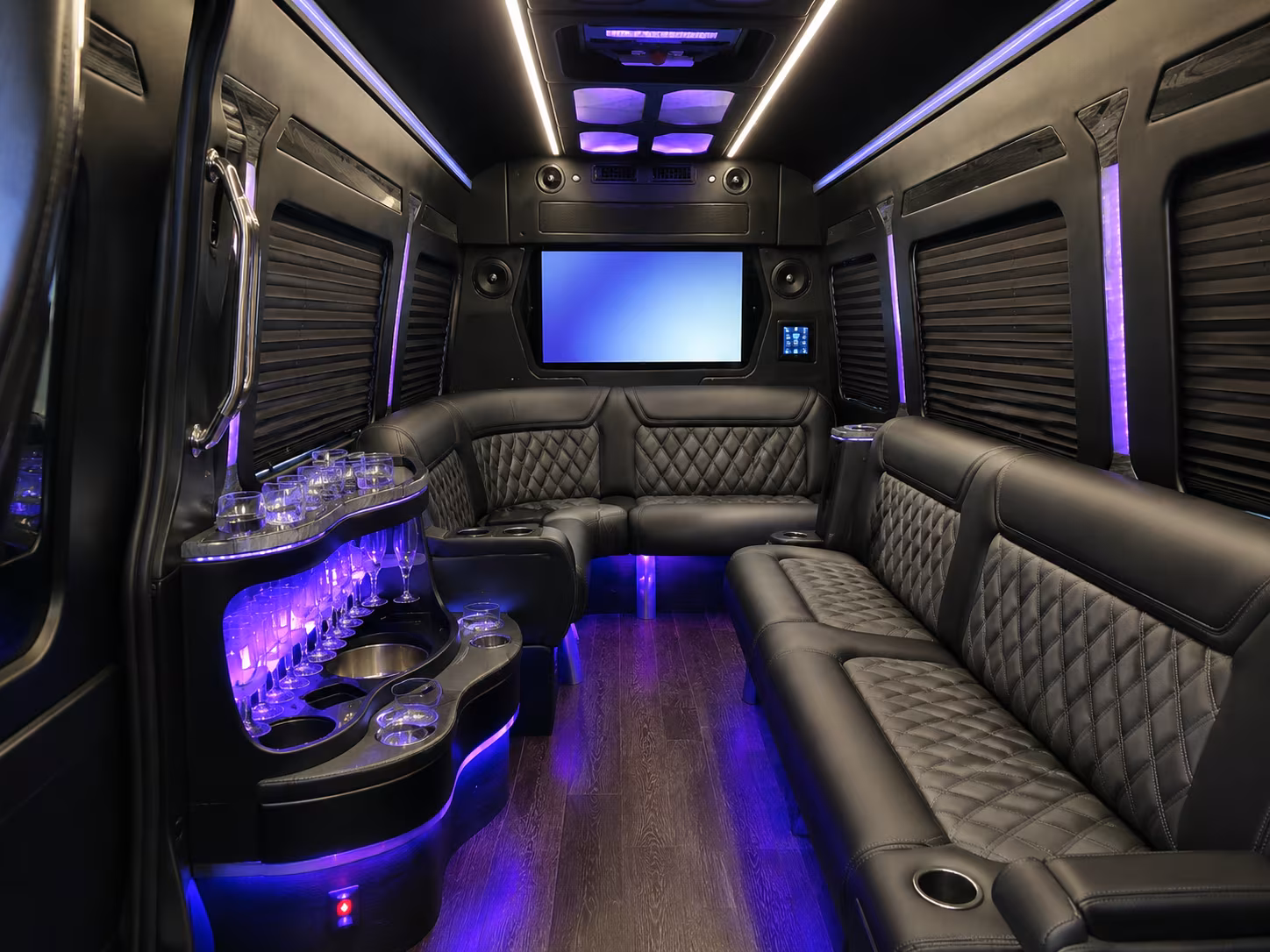 bonita springs 50 passenger party bus inside