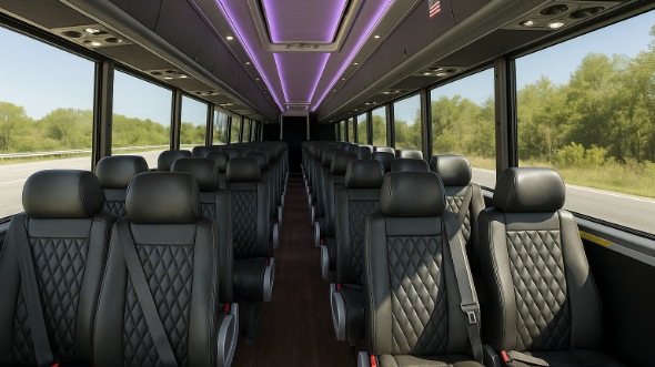 Interior of Charter Bus Company Bonita Springs's 15 Passenger Minibus in Bonita Springs