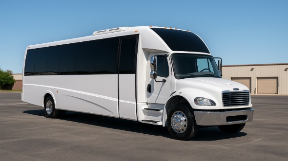 Exterior of Charter Bus Company Bonita Springs's 20 Passenger Mini bus in Bonita Springs