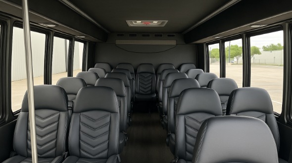 Interior of Charter Bus Company Bonita Springs's 25 Passenger Mini bus in Bonita Springs