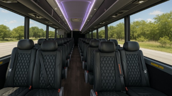 Interior of Charter Bus Company Bonita Springs's 30 Passenger Minibus in Bonita Springs