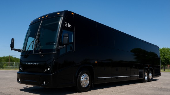 Exterior of Charter Bus Company Bonita Springs's 50 Passenger Charter Bus in Bonita Springs