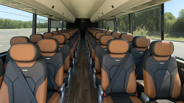 bonita springs 50 passenger charter bus inside