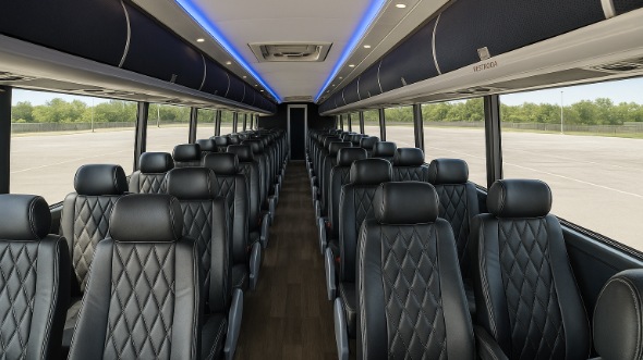 bonita springs 54 passenger charter bus inside