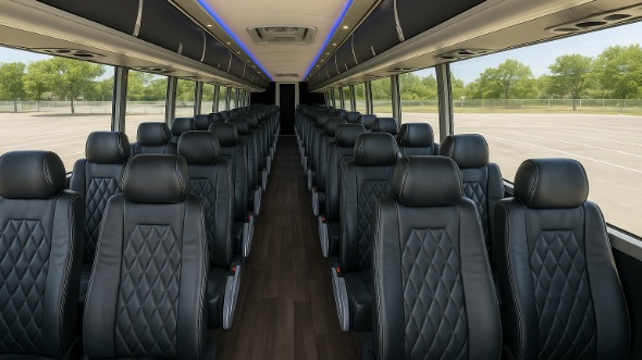 bonita springs 55 passenger charter bus inside