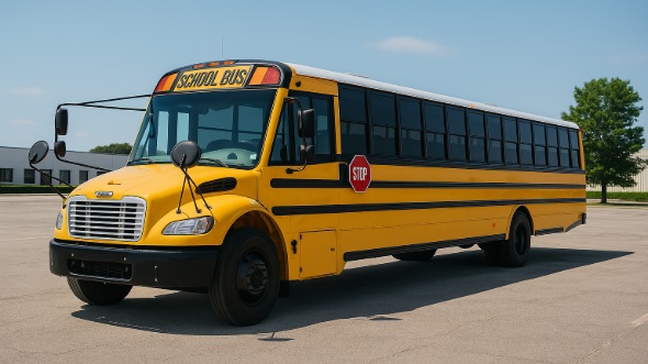 Exterior of Charter Bus Company Bonita Springs's School Bus in Bonita Springs