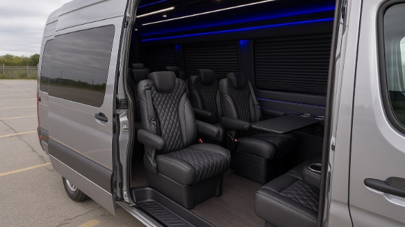 Interior of Charter Bus Company Bonita Springs's Sprinter Van Rental With Driver in Bonita Springs